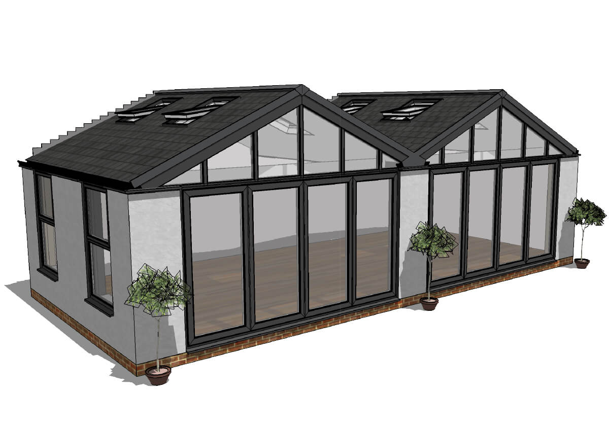Tiled Roof Conservatory Living Space